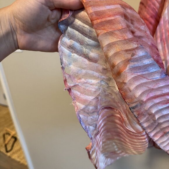 LoveShackFancy Pink Striped Flowy Tiered Maxi Midi Skirt Size 4 - Picture 7 of 7